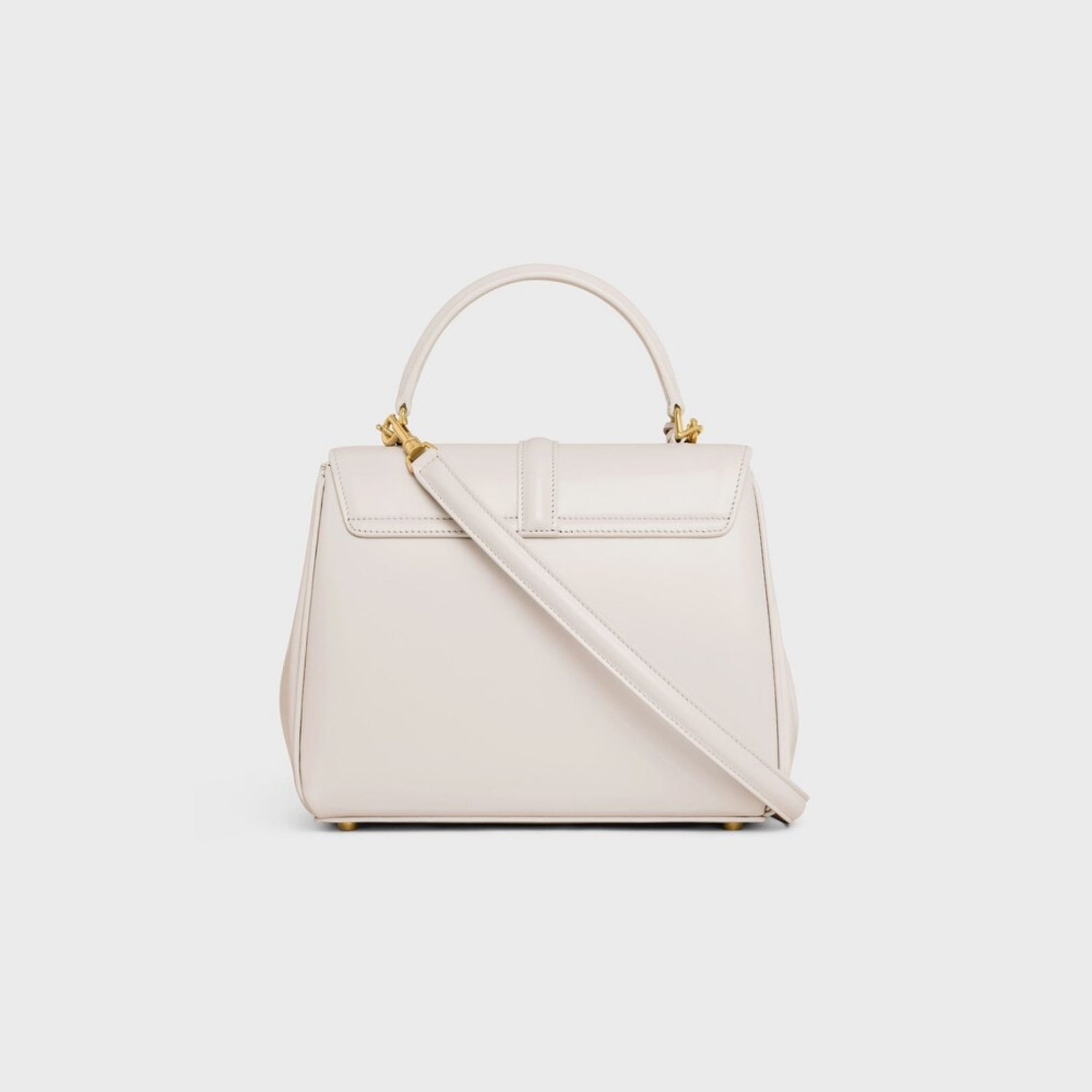 Celine Small 16 Bag In Satinated Calfskin Handbag, Rice, Back