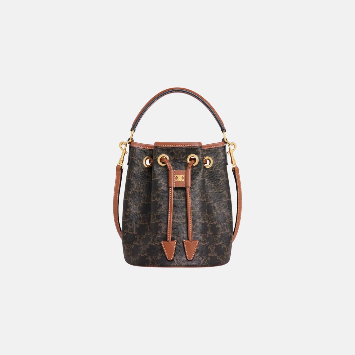 Teen Clara Bag In Triomphe Canvas And Calfskin, Front