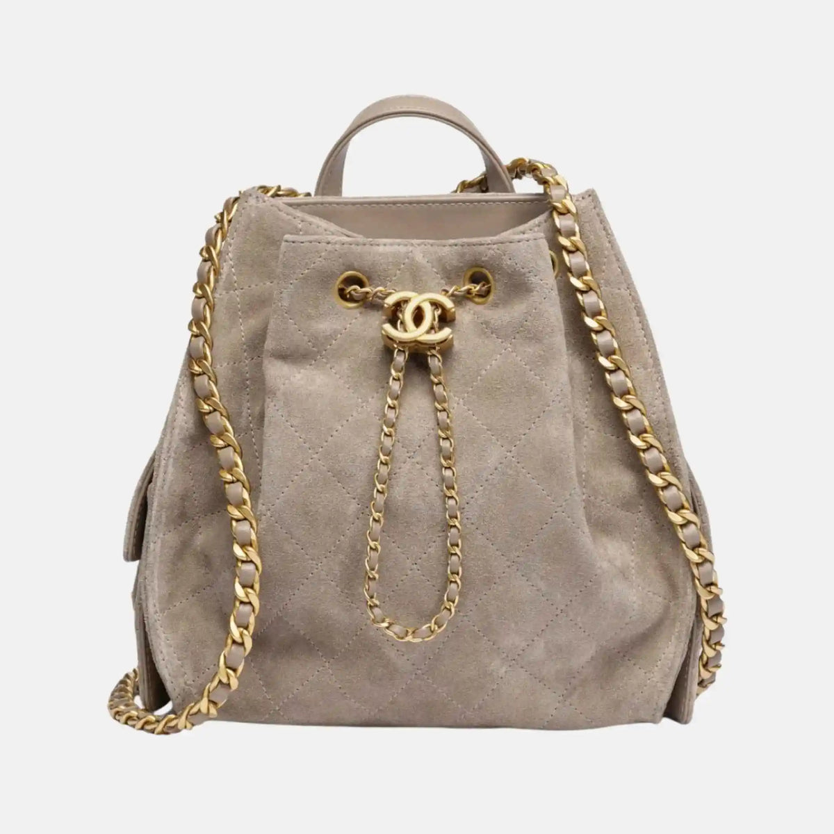 Chanel 25 Medium Backpack Suede Calfskin Dark Grey Fall Winter Collection