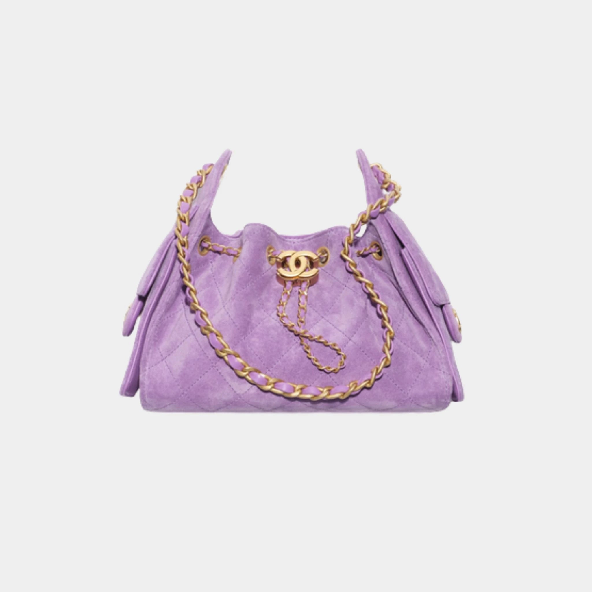 25 Mini Handbag Suede Calfskin &amp; Gold Metal