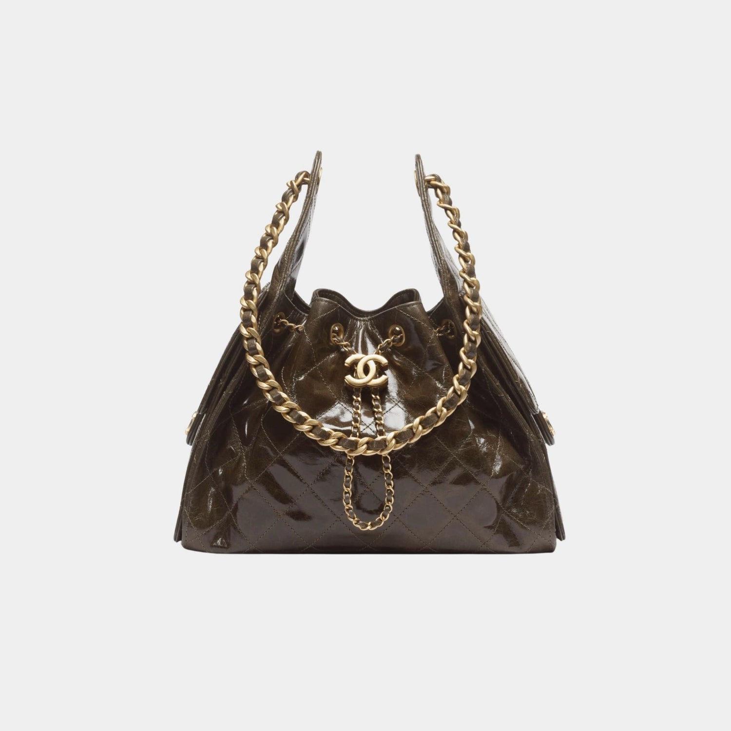 Chanel 25 Small Handbag Calfskin &amp; Gold Tone Metal, shiny grained calskin, 