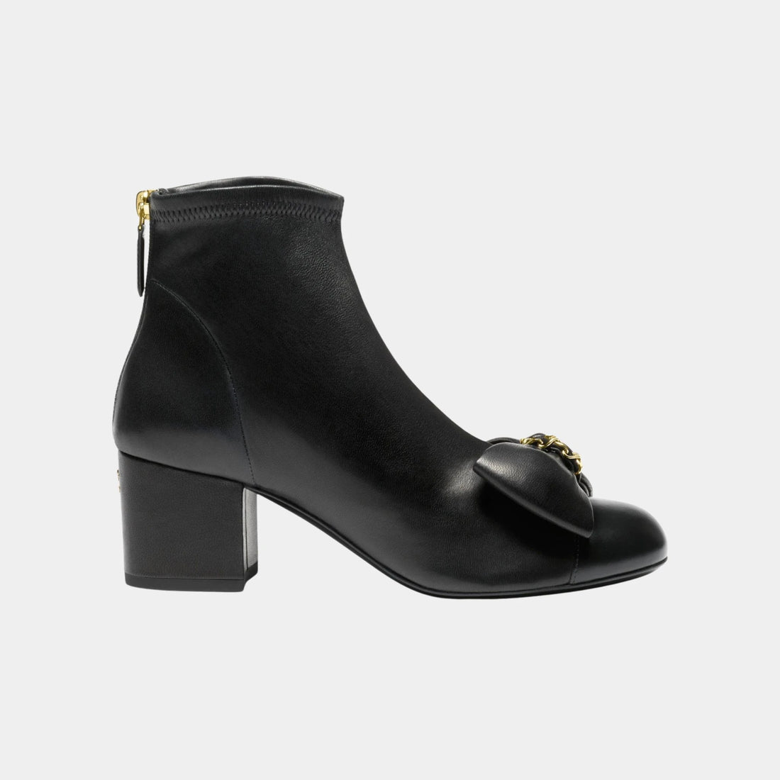 Chanel Ankle Boots in Stretch Lambskin, Black, Side