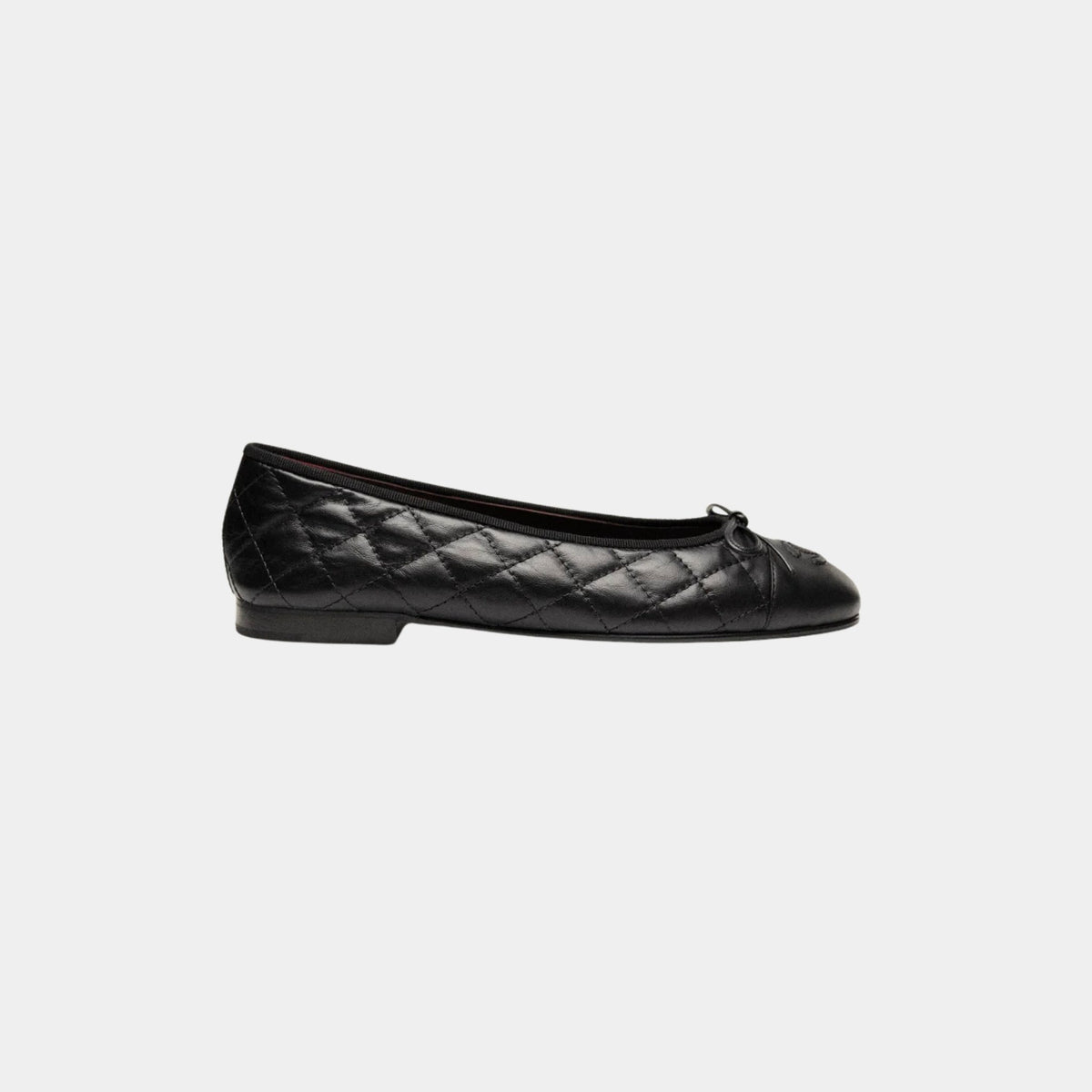 Ballet Flats In Aged Calfskin