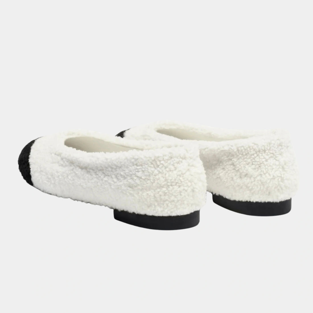Ballet flats Shearling Lambskin White & Black