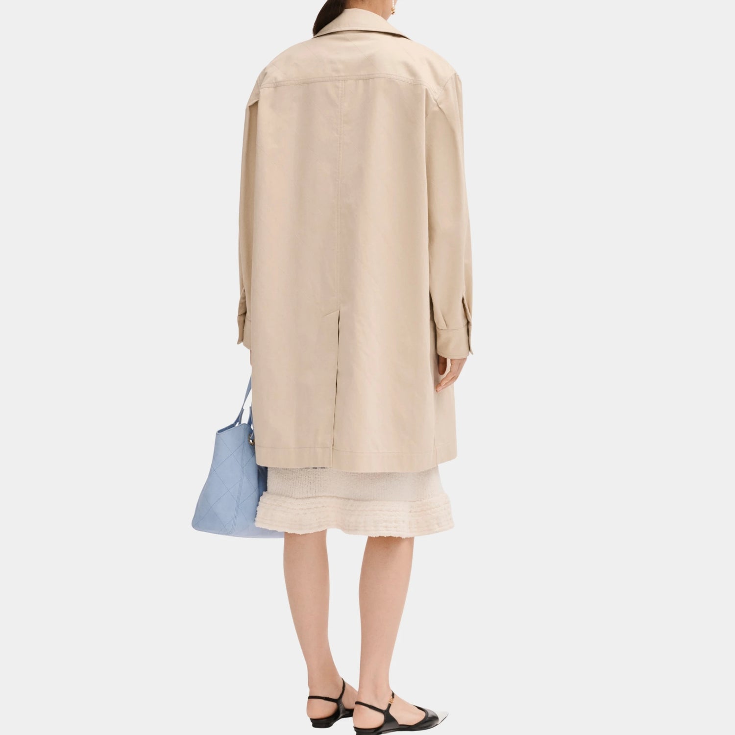 Chanel Beige Coat in Gabardine, Back