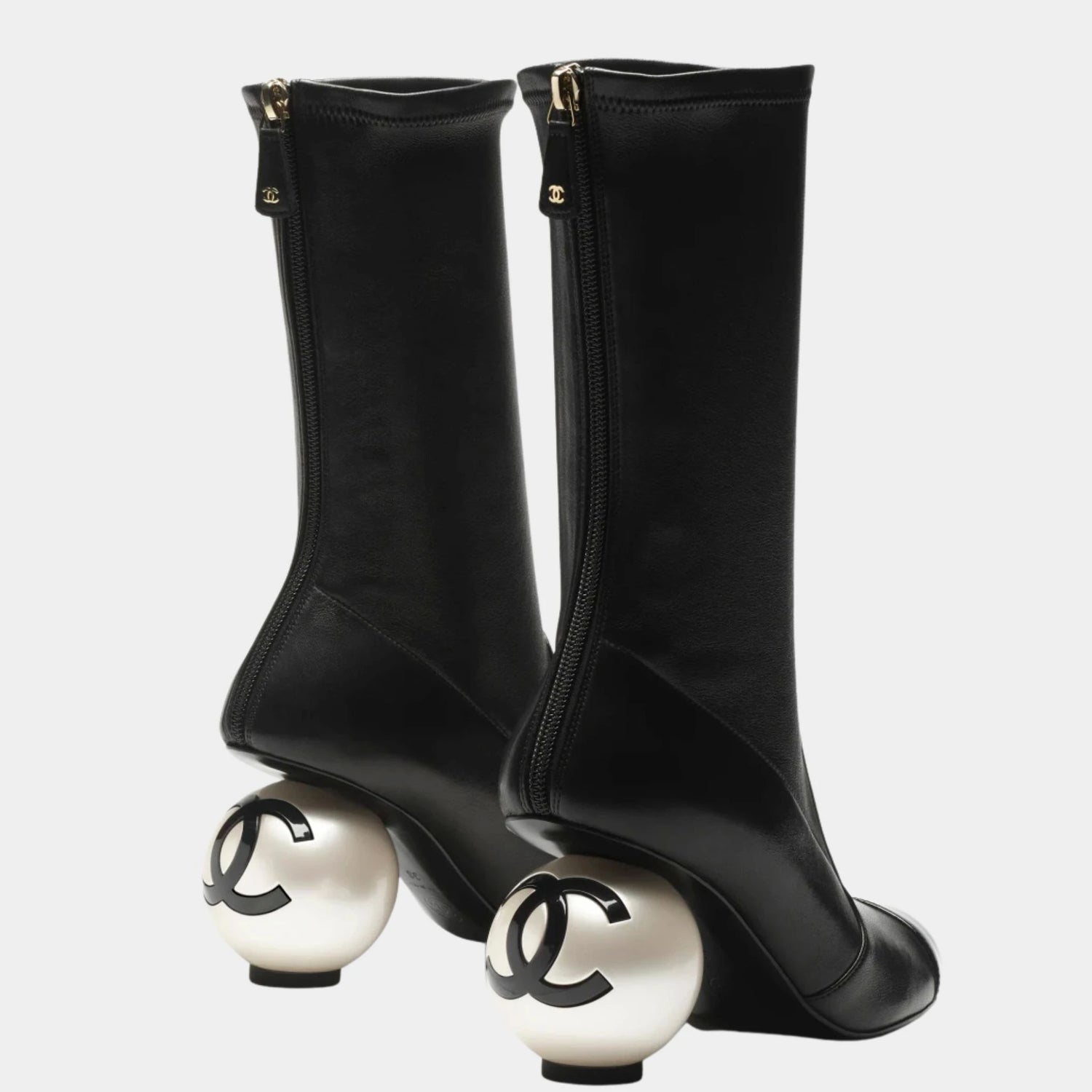 Boots Stretch Lambskin &amp; Patent Calfskin