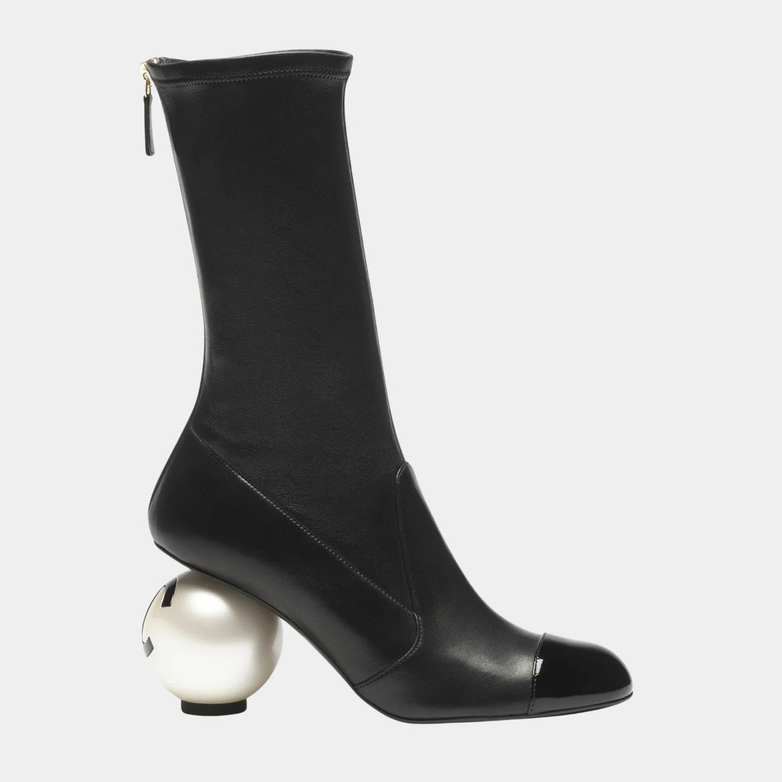 Boots Stretch Lambskin &amp; Patent Calfskin