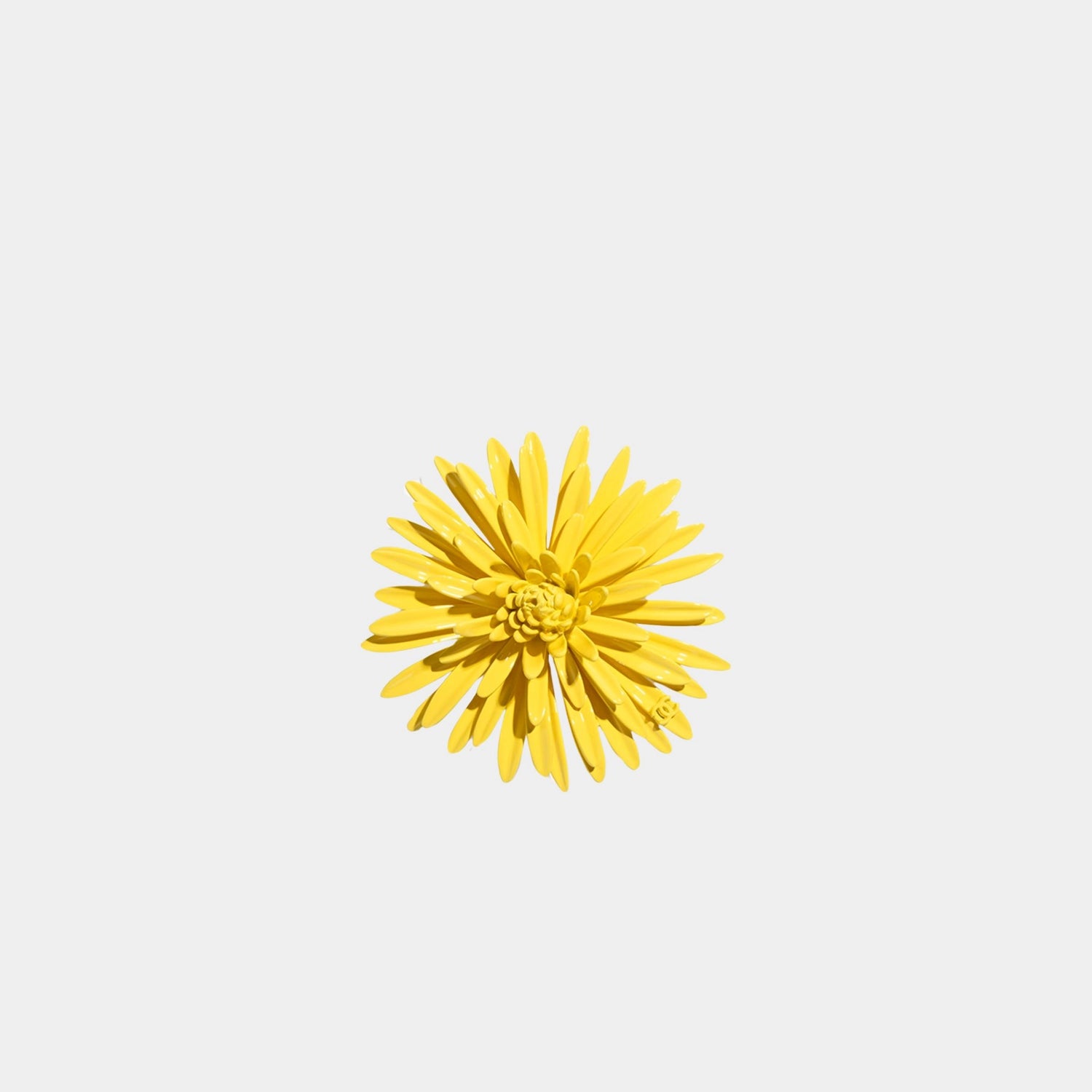 Chanel Brooch Metal &amp; Resin, Yellow, Front 