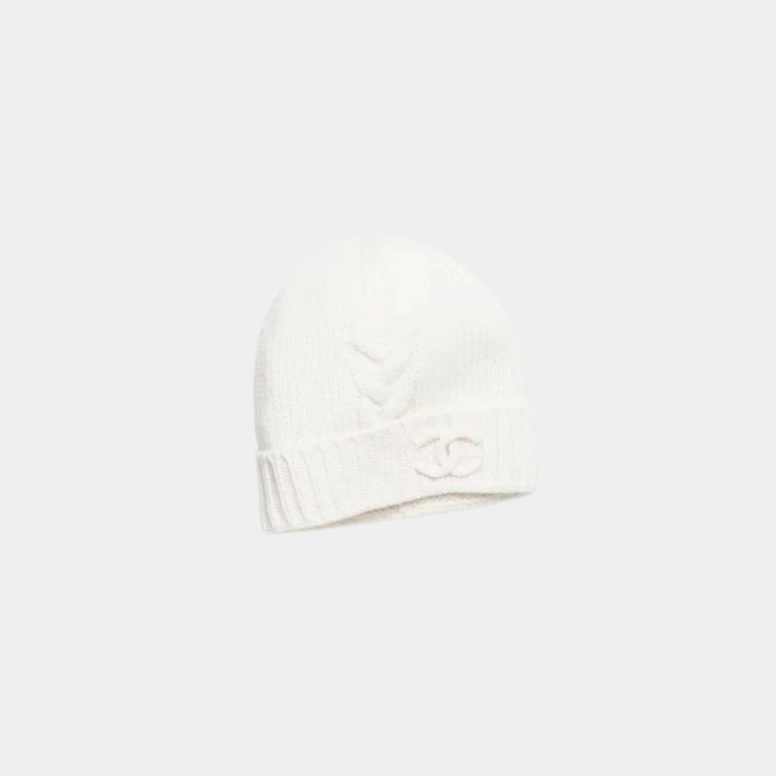 Chanel Cap Cashmere White, Front