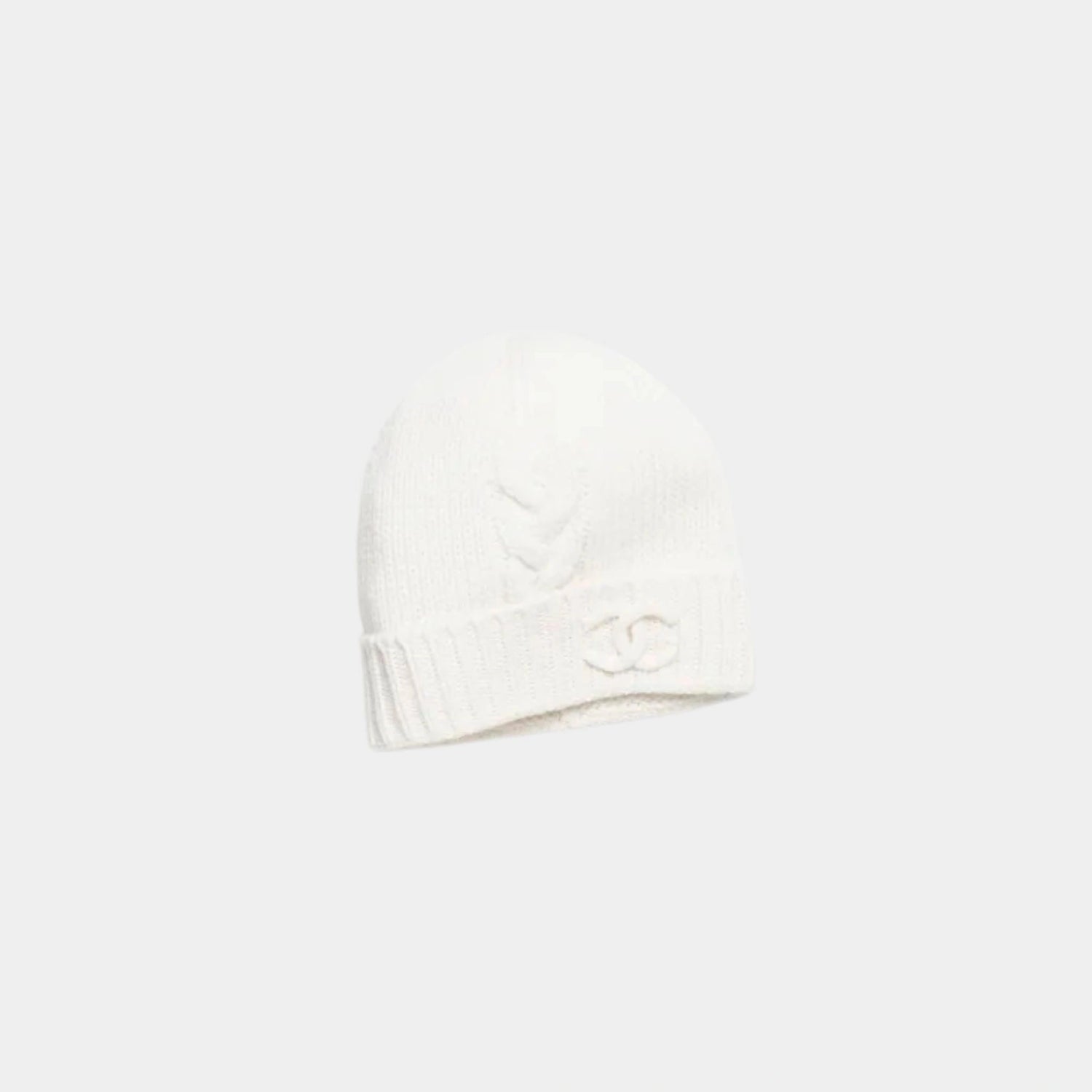 Chanel Cap Cashmere White, Front