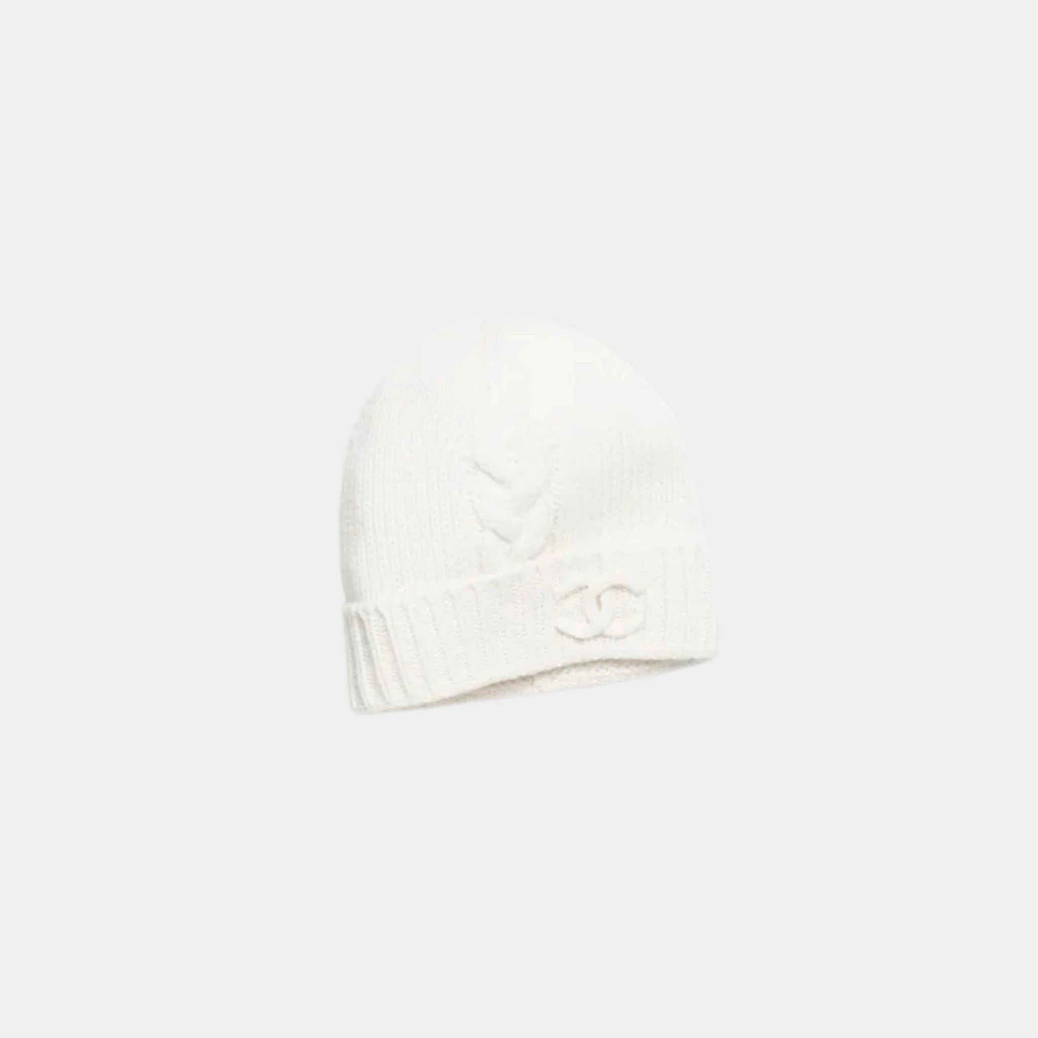 Chanel Cap Cashmere White, Front