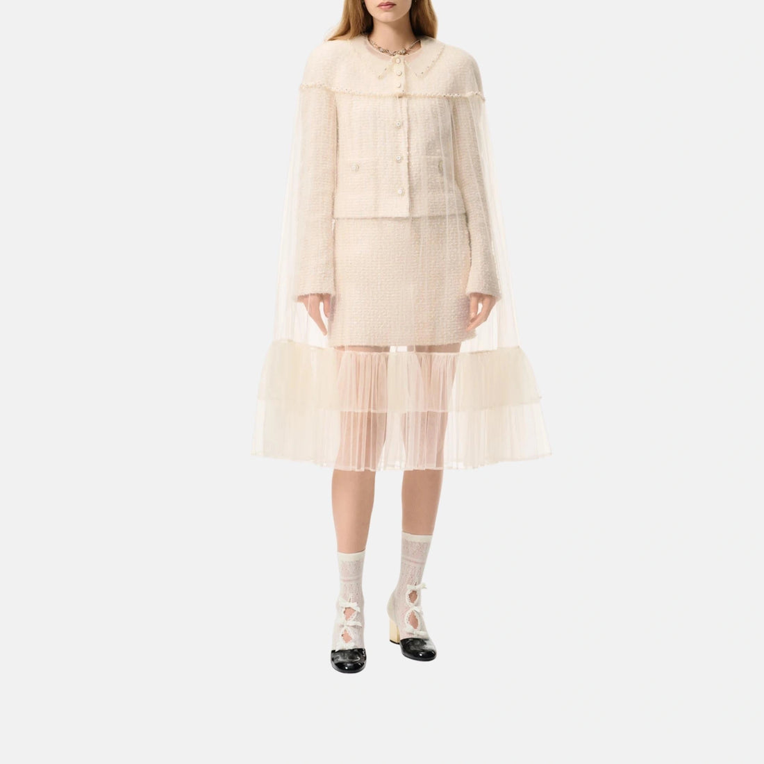 Chanel Cape Tulle Embroidered With Strass