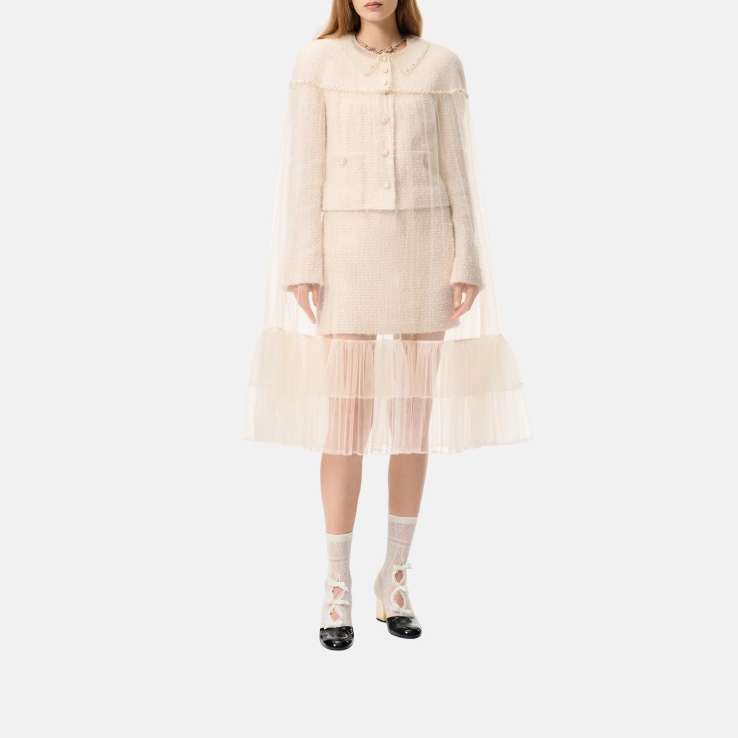 Chanel Cape Tulle Embroidered With Strass