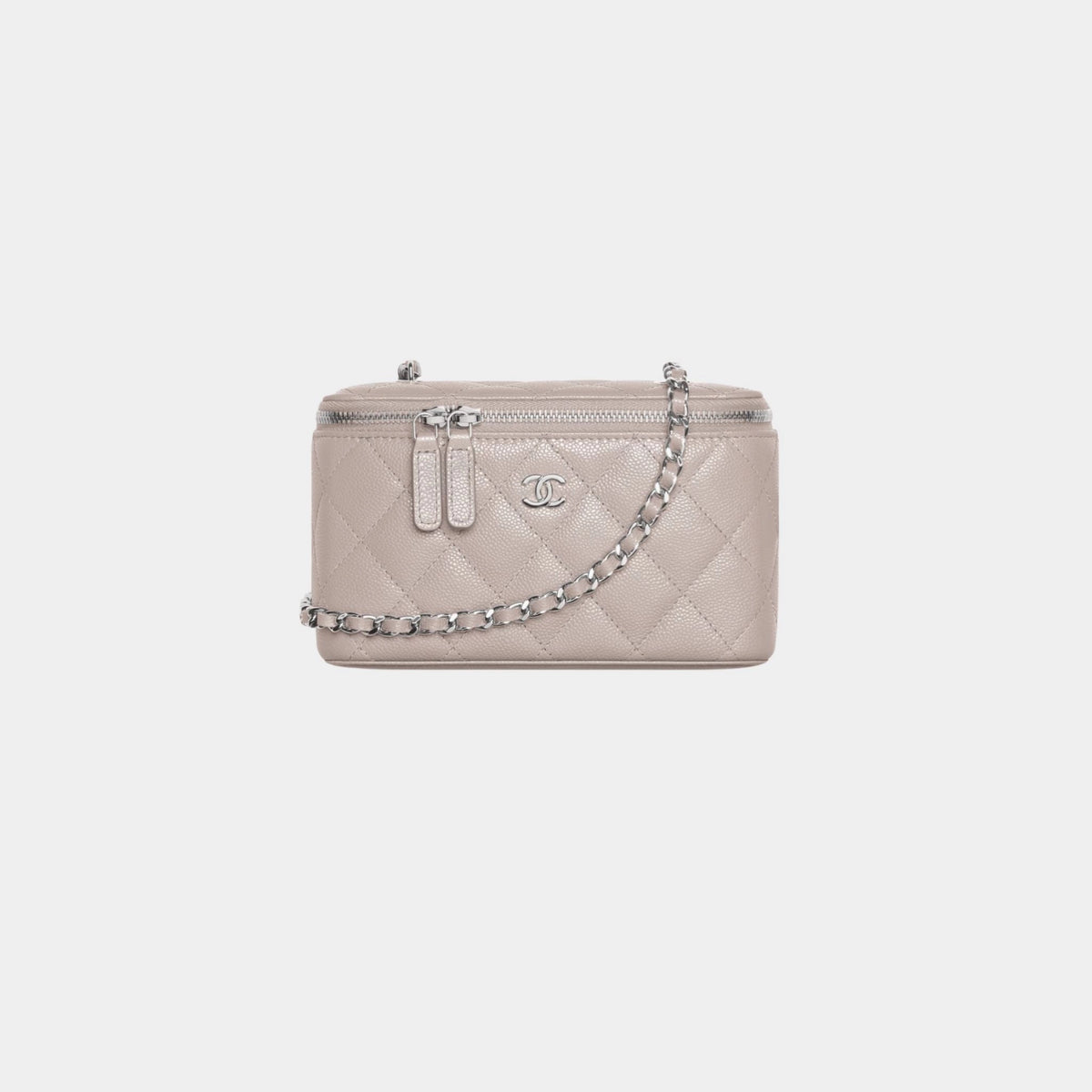 Classic Long Vanity With Chain Grained Shiny Calfskin