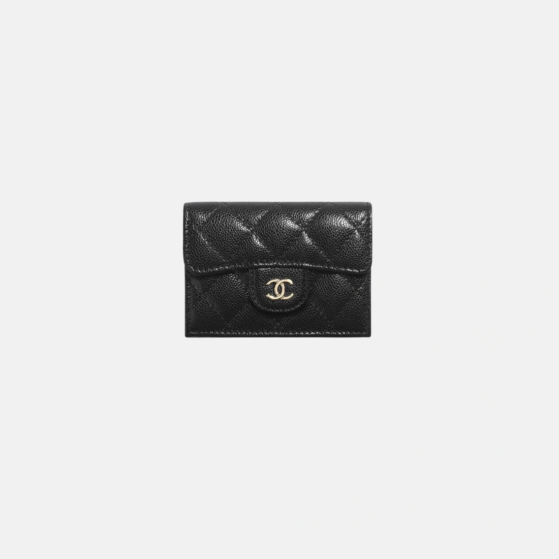 Chanel Classic Small Flap Wallet Grained Shiny Calfskin and Gold Tone