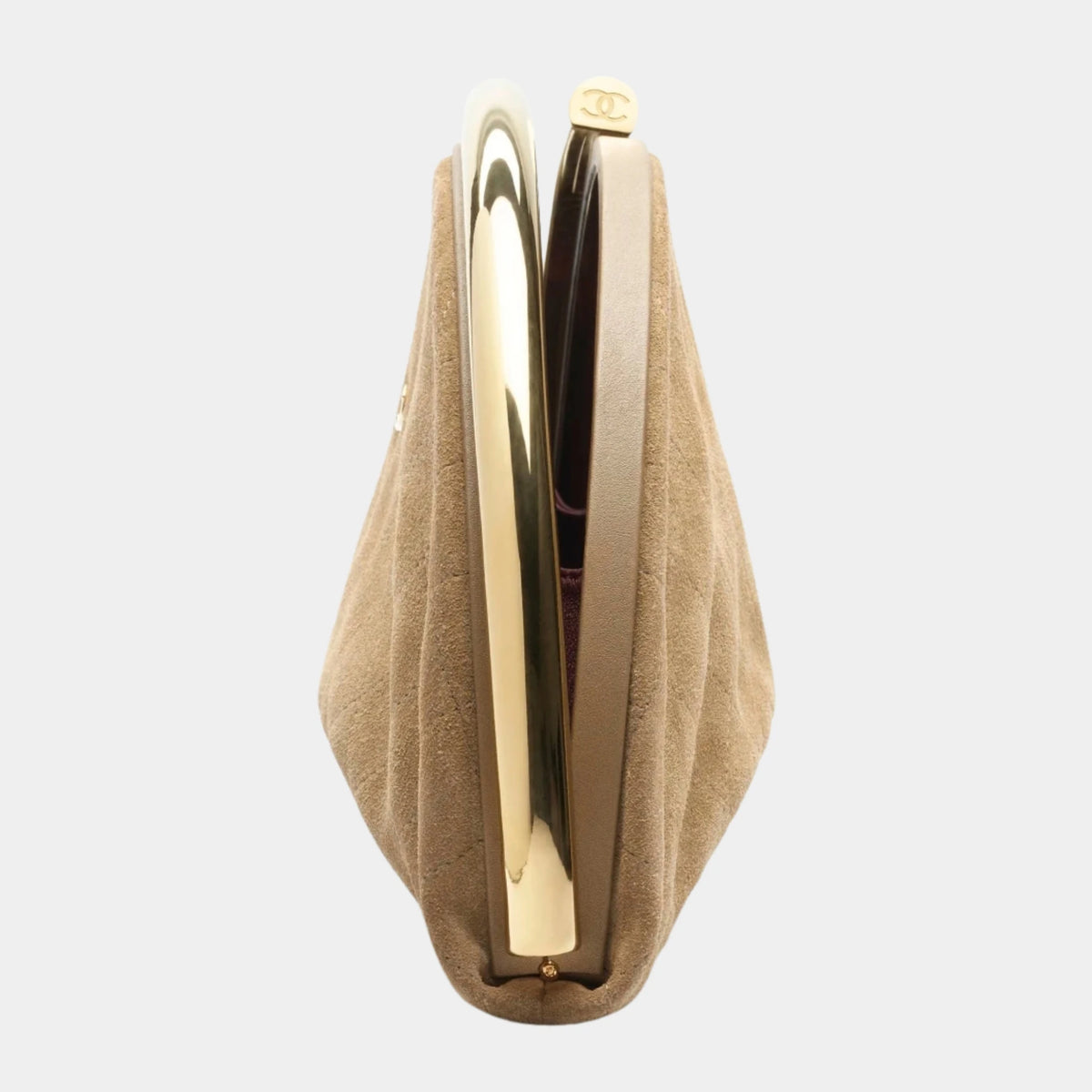 Clutch Calfskin &amp; Gold Metal