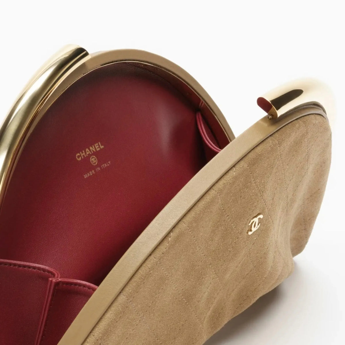 Clutch Calfskin &amp; Gold Metal