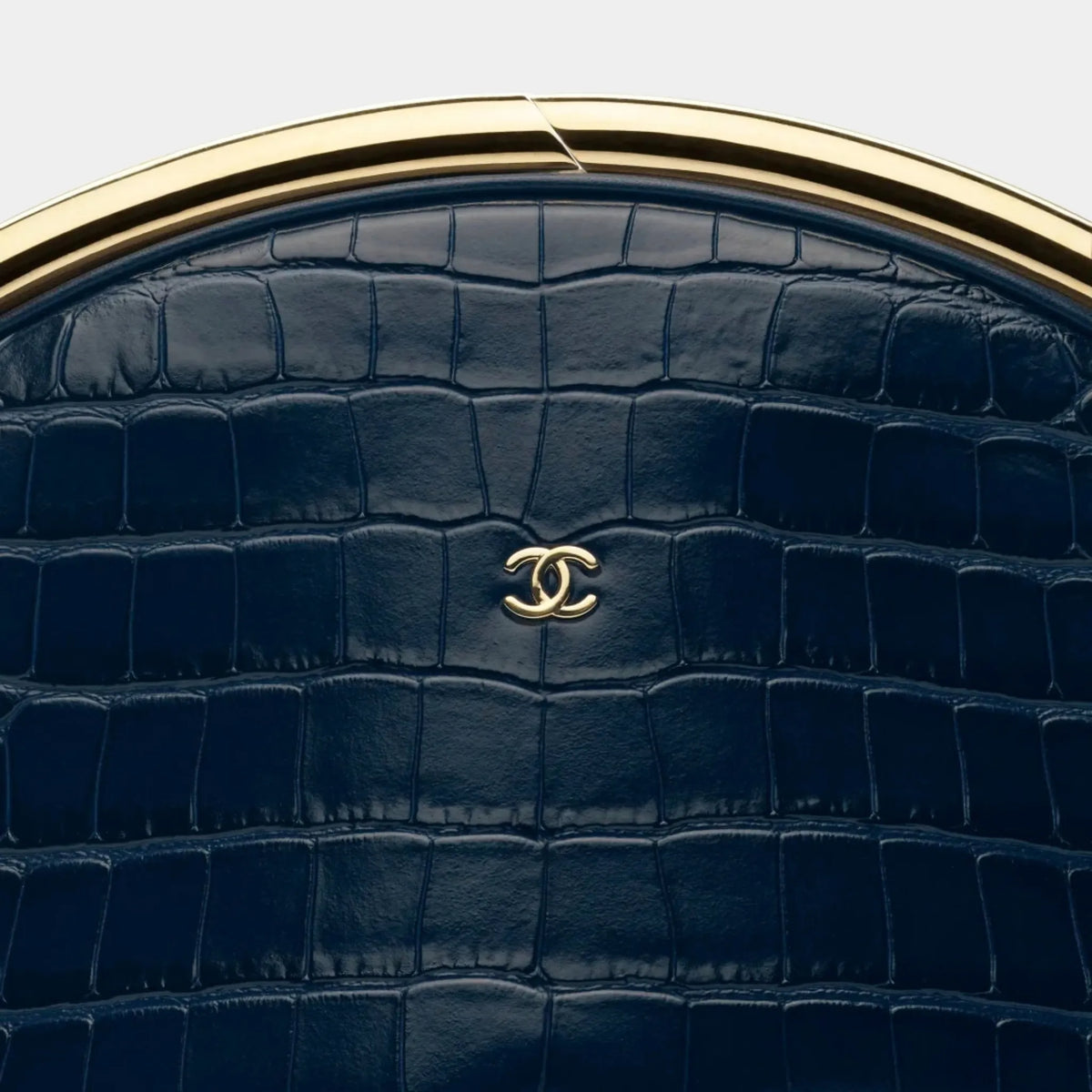 Clutch Calfskin &amp; Gold Metal