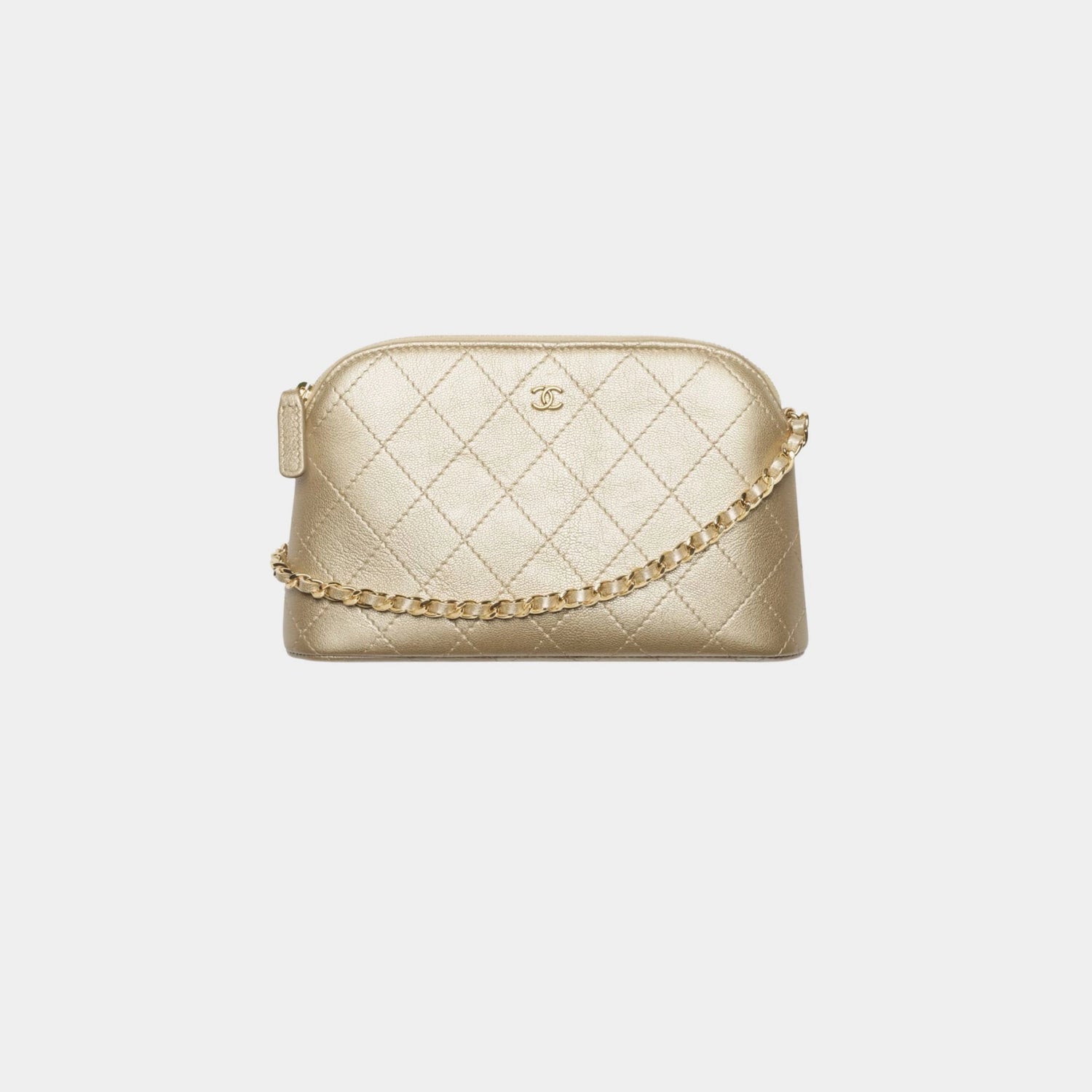 Chanel Clutch With Chain Metallic Grained Goatskin &amp; Gold Tone Metal