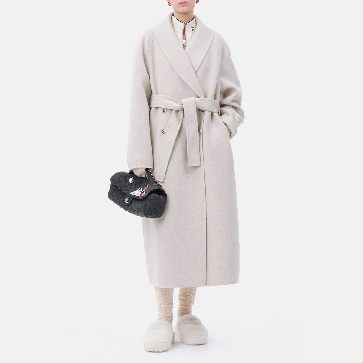 Coat Cashmere in Grey