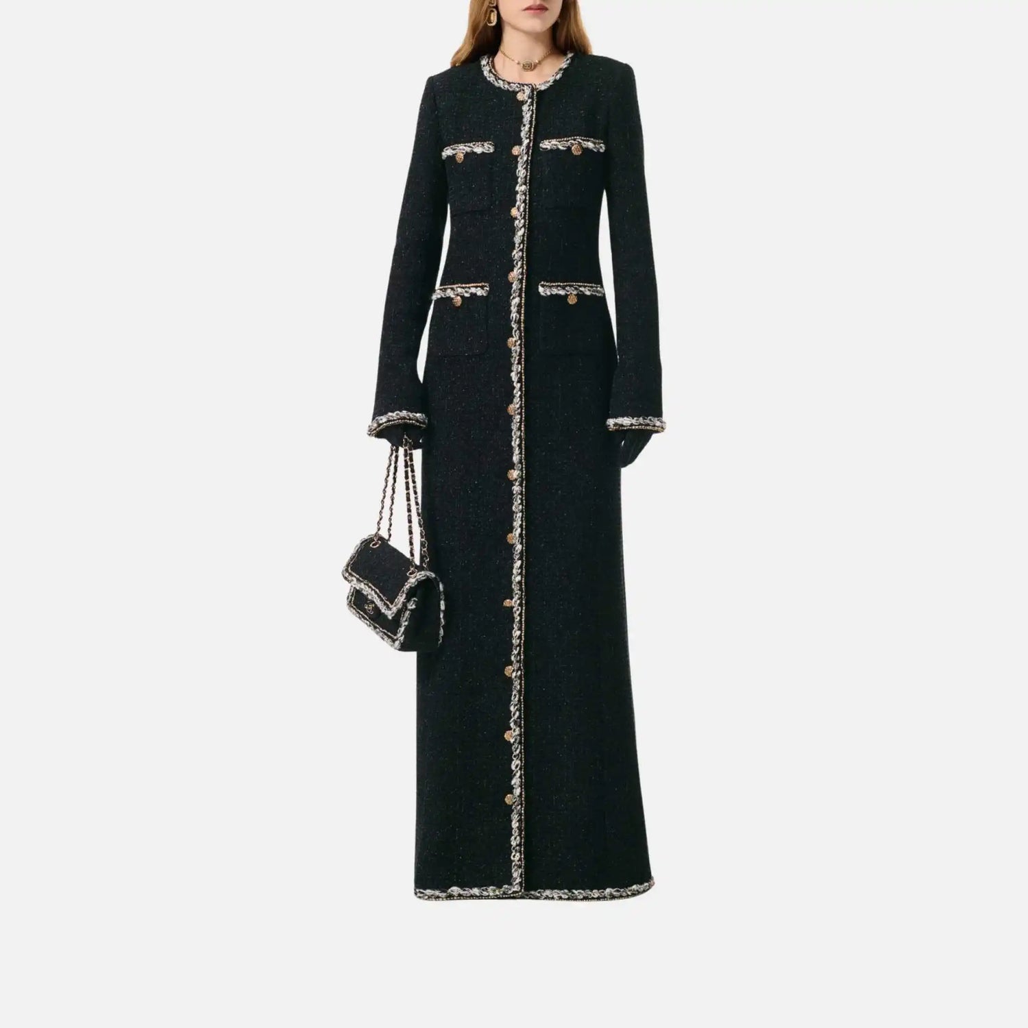 Chanel Coat Cotton Tweed