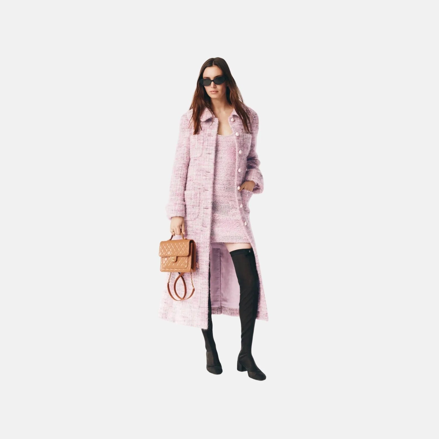 Chanel Coat in Wool and Mohair Tweed, Front