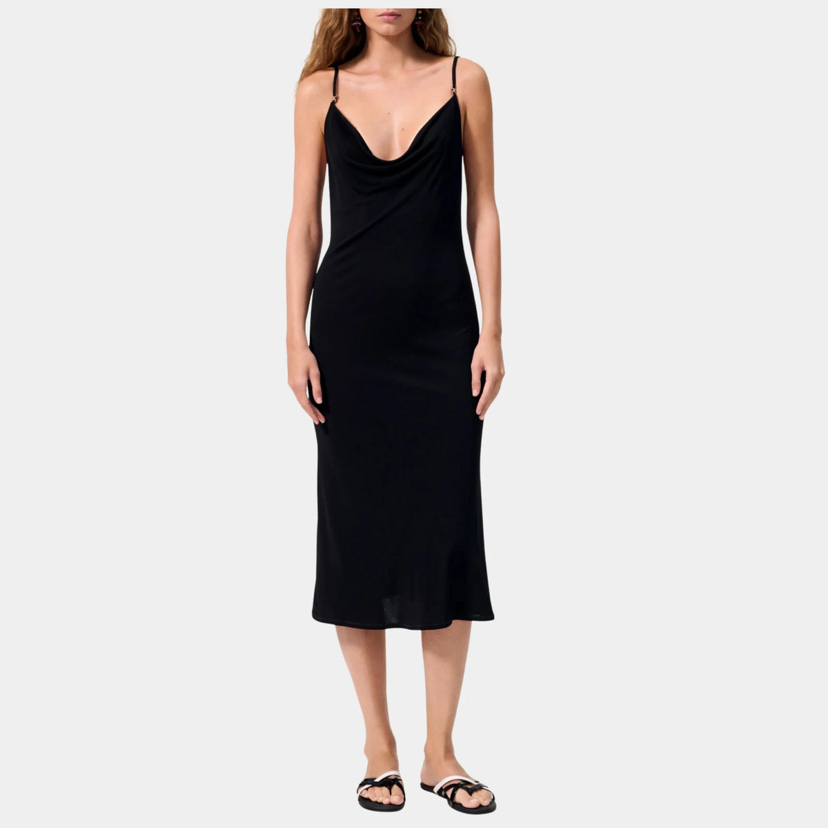 Dress in Black Mixed Fibres