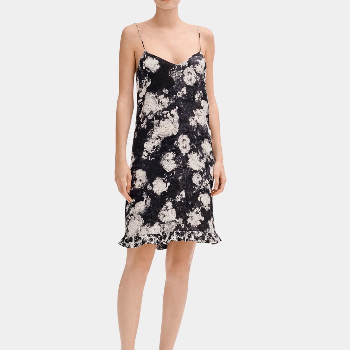 Dress in Printed Silk Jacquard