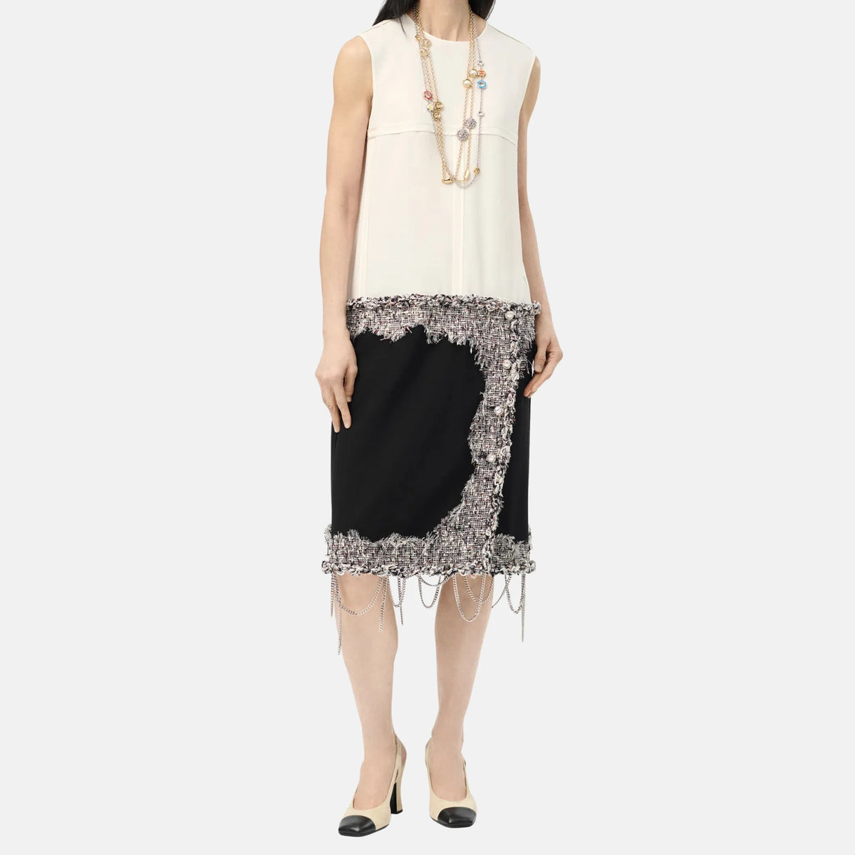 Dress Wool Crepe in Snow White
