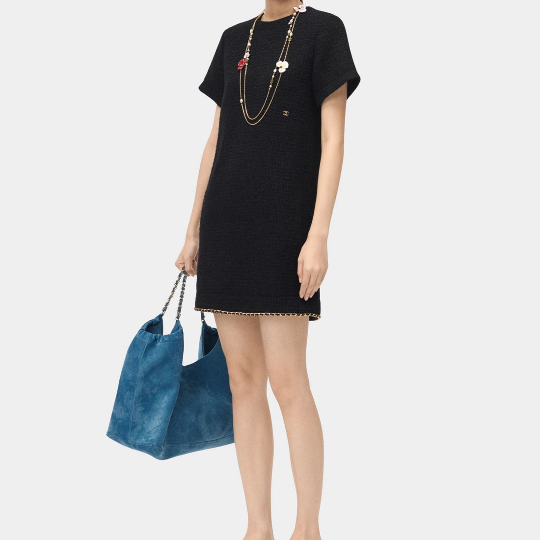 Dress Wool Tweed Black