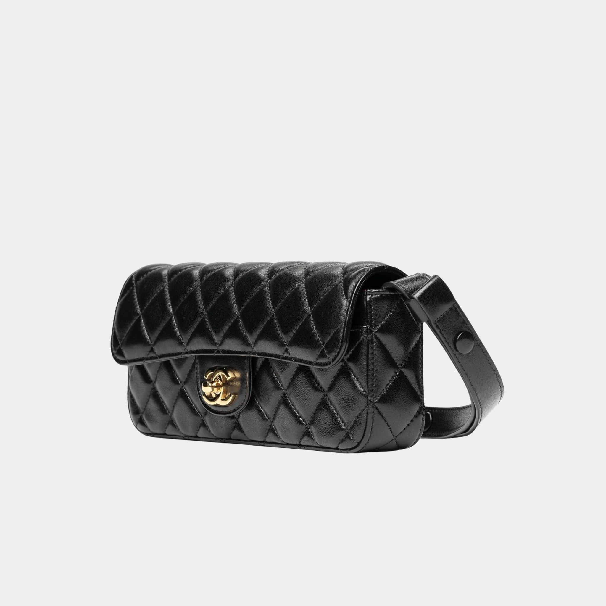 Flap Bag Lambskin Black