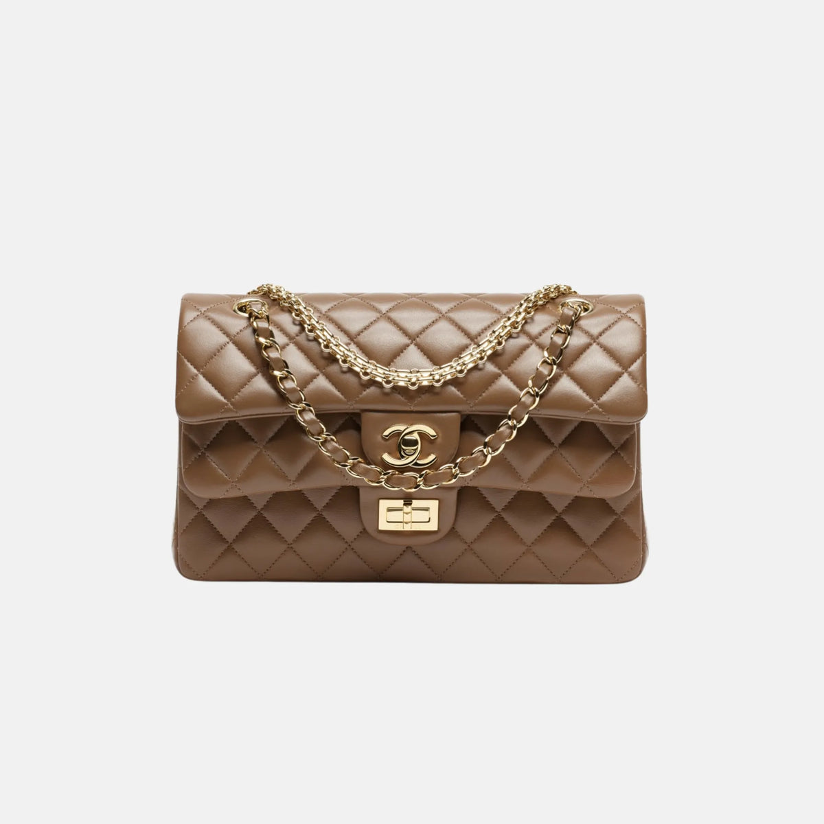 Flap Bag Lambskin in Brown