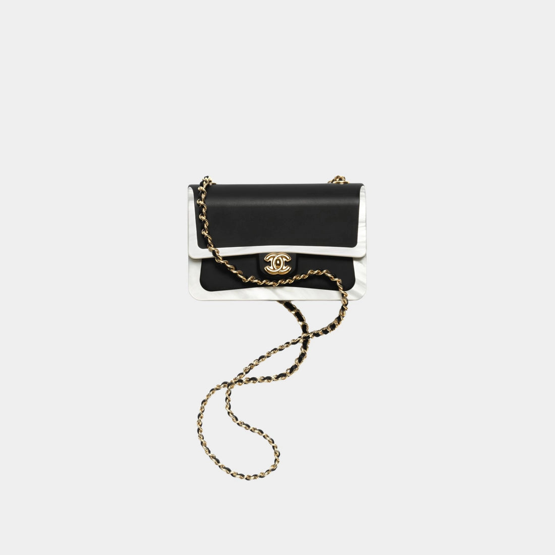 Chanel Flap Bag Minaudiere Plexi &amp; Gold-Tone Metal