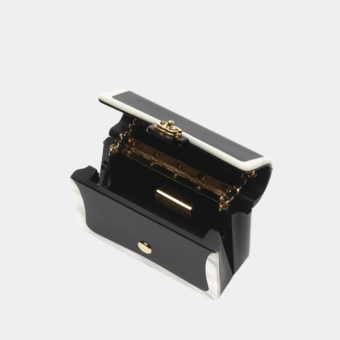 Chanel Flap Bag Minaudiere Plexi & Gold-Tone Metal