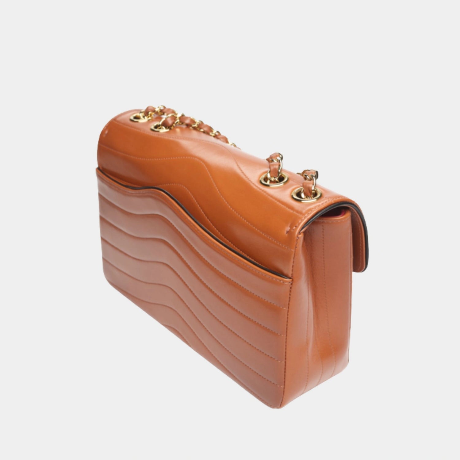 Flap Bag Patinated Lambskin &amp; Gold-Tone Metal