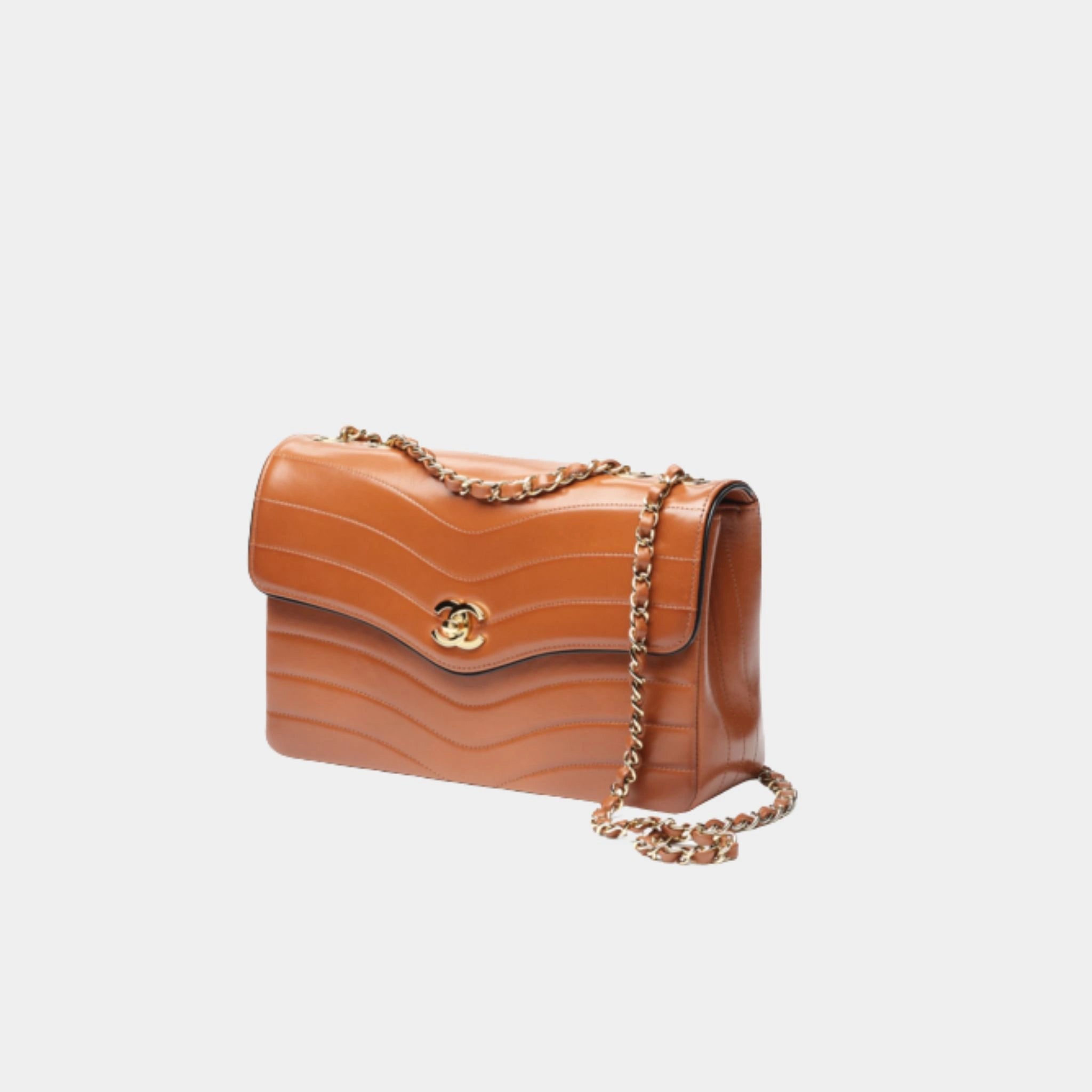 Flap Bag Patinated Lambskin &amp; Gold-Tone Metal