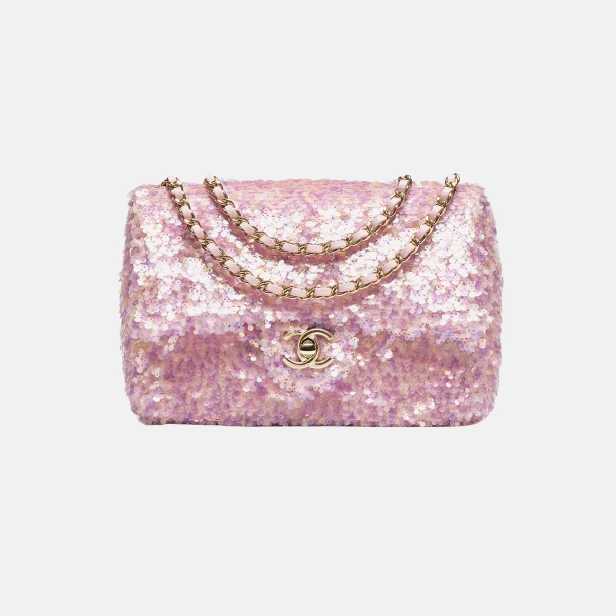 Flap Bag Sequins & Gold Tone Metal