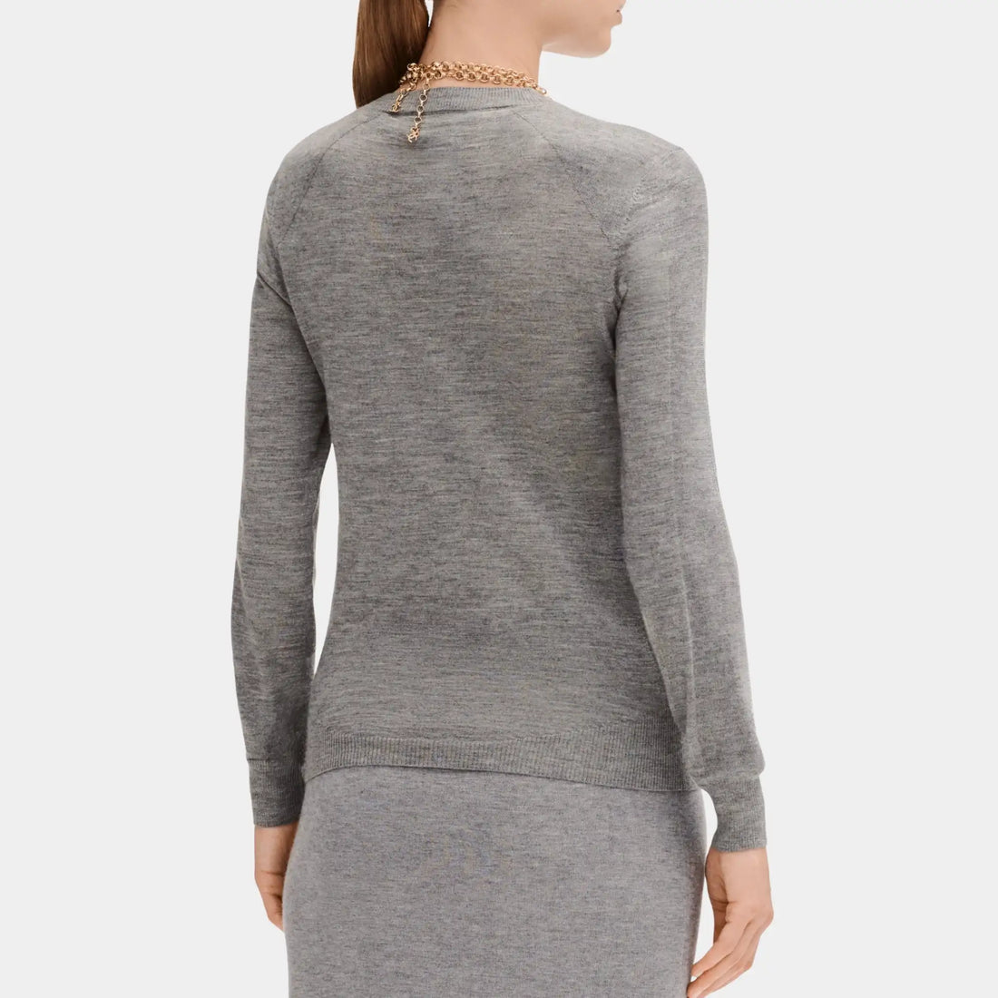 Chanel Grey Sweater in Cashmere and Silk, Back