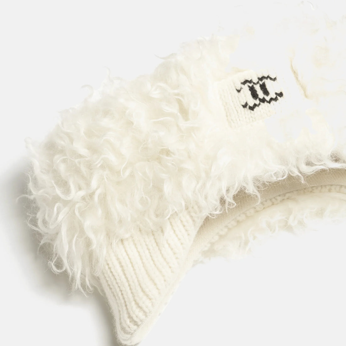 Chanel Headband cashmere and mohair ecru and black Coco Neige 2026 detail