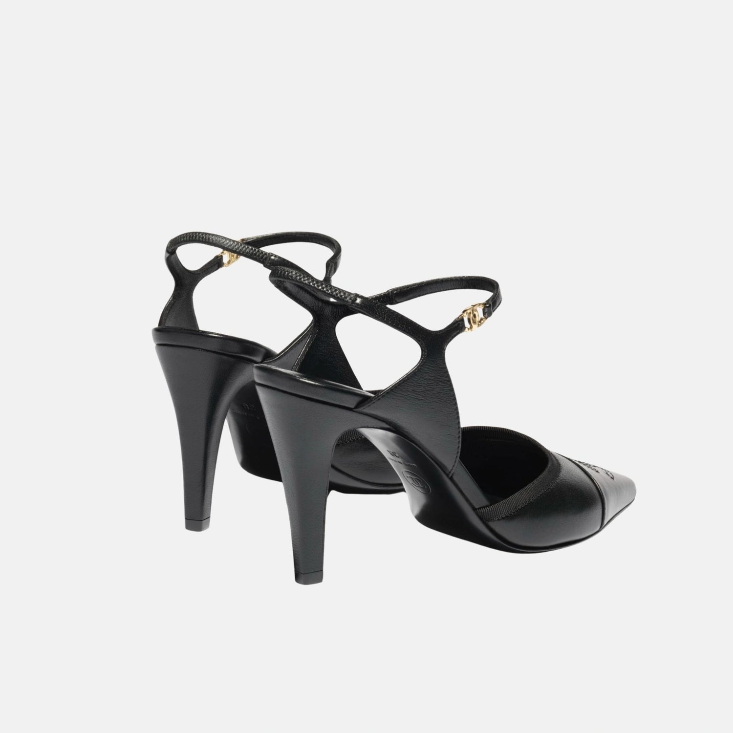 Chanel Heel Slingbacks in Iridescent Lambskin, Back