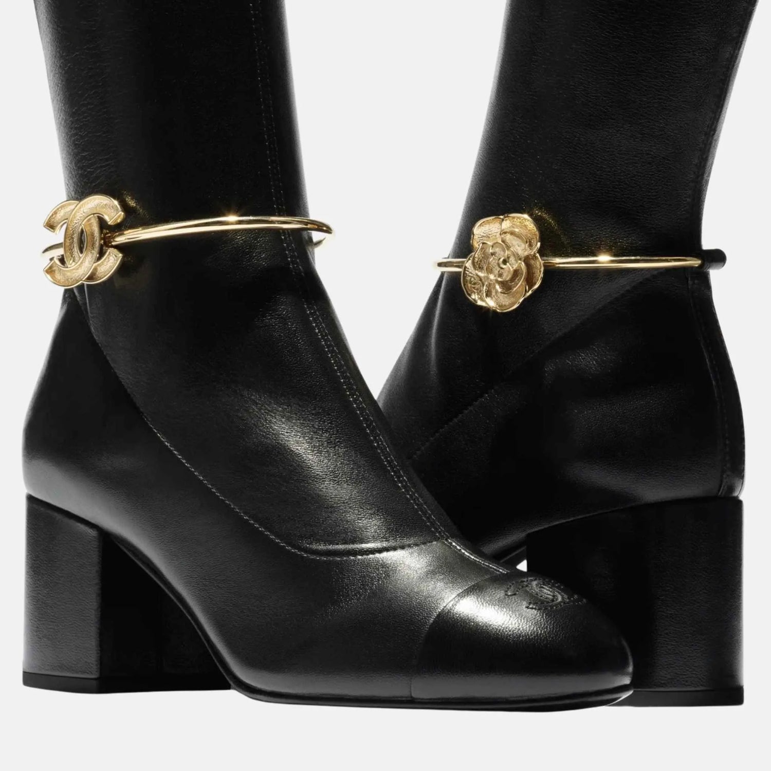 Chanel High Boots in Stretch Lambskin and Lambskin, Full