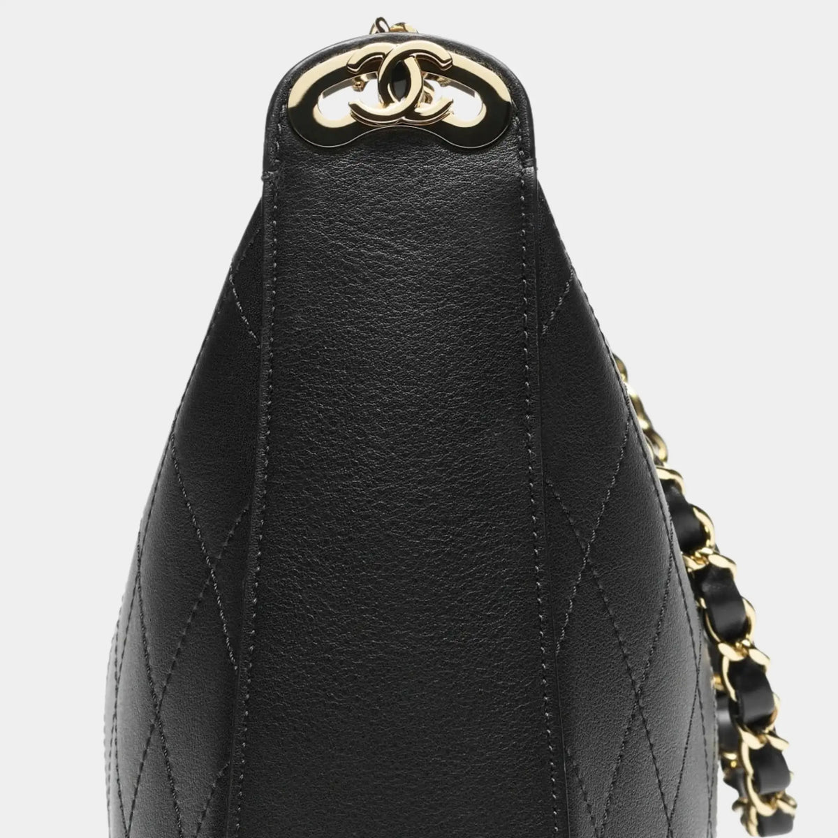 Chanel Hobo Bag Lamb Calf &amp; Gold-Plated Metal Black