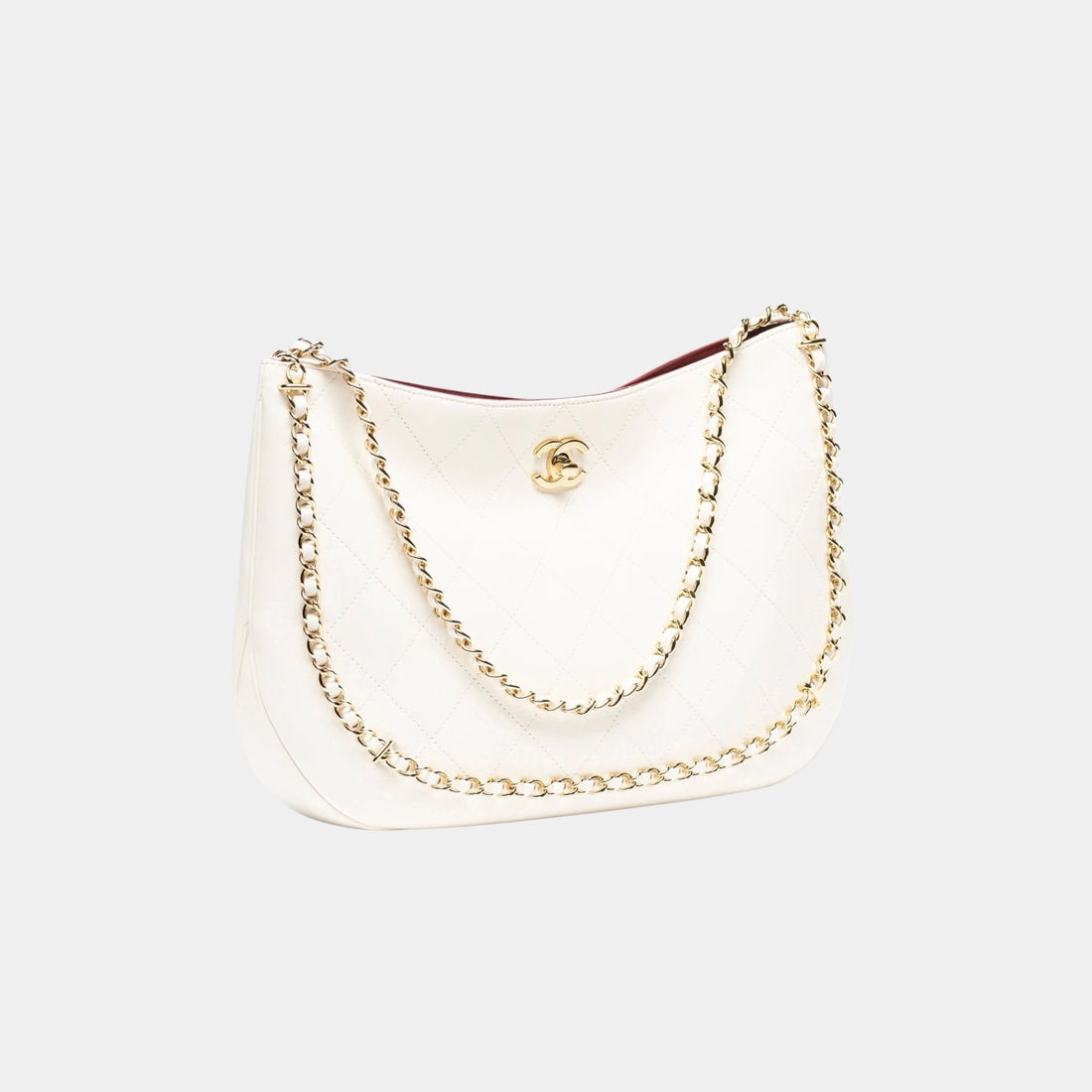 hobo bag Lamb &amp; gold-plated metal