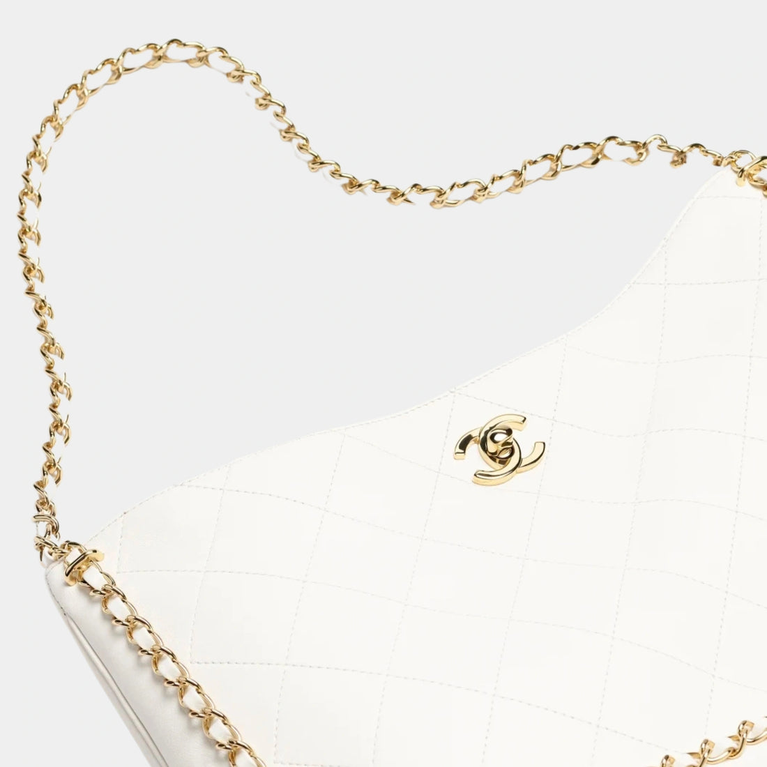 hobo bag Lamb & gold-plated metal