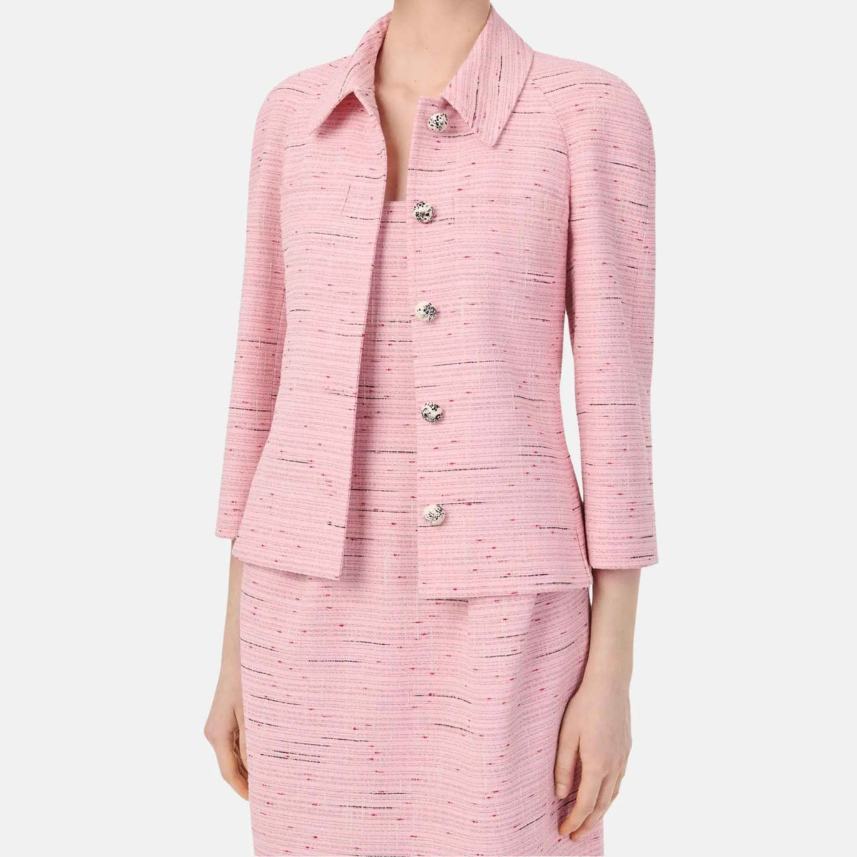 Jacket Cotton Silk Mixed Fibers in Pink