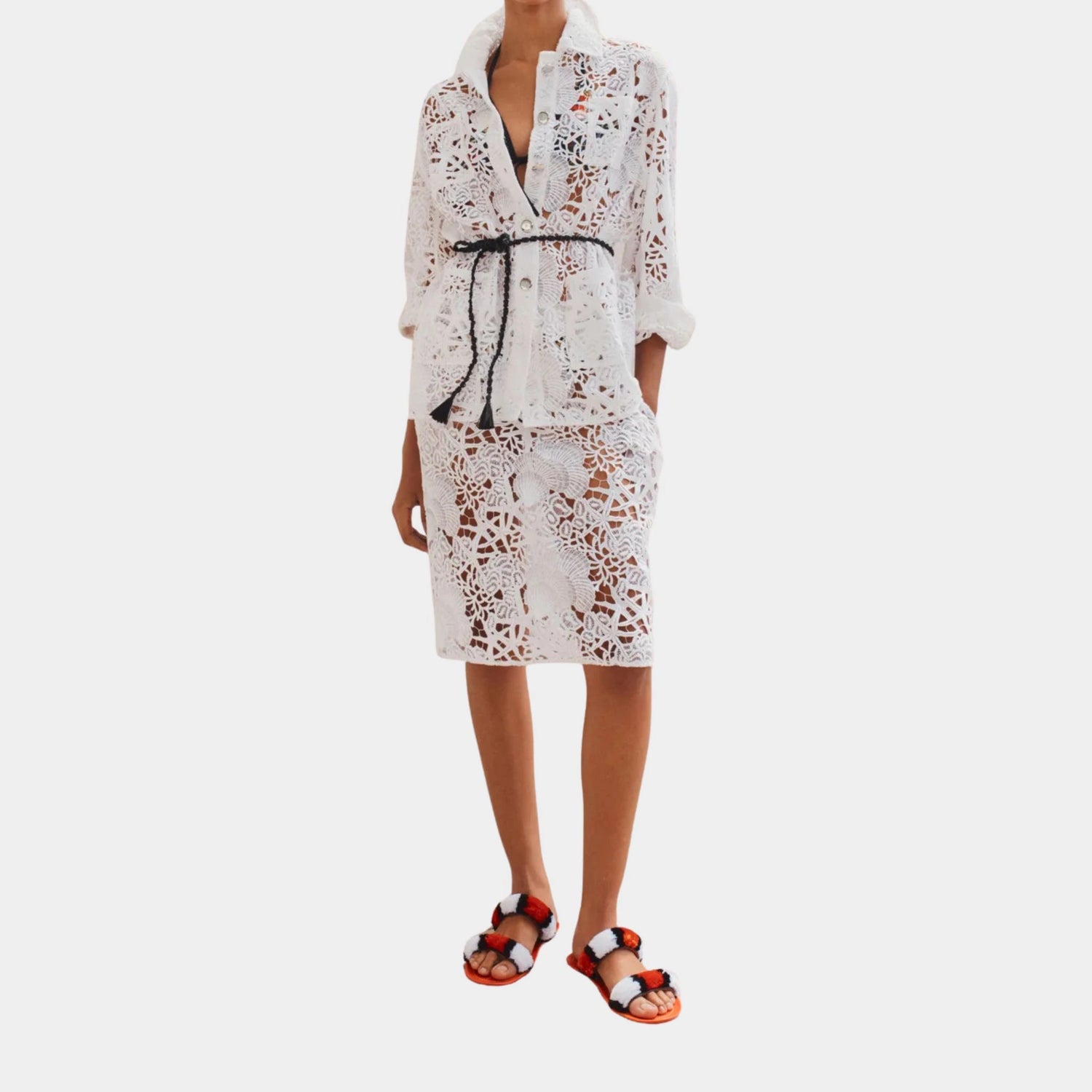Chanel Jacket Cotton White, Front 