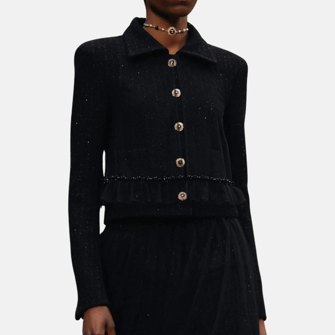 Chanel Jacket Glittered Wool Tweed