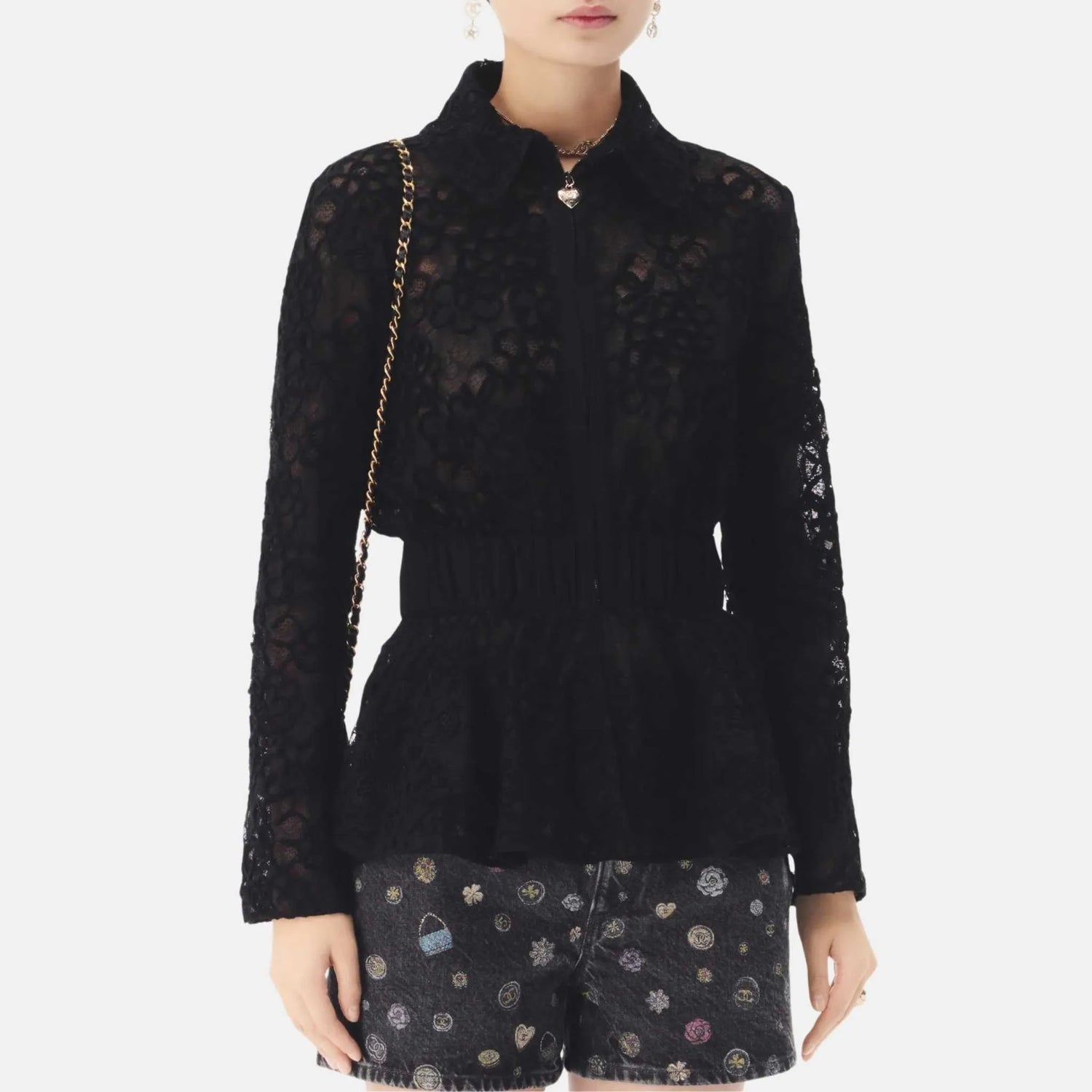 Chanel Jacket in Cotton Lace, Close