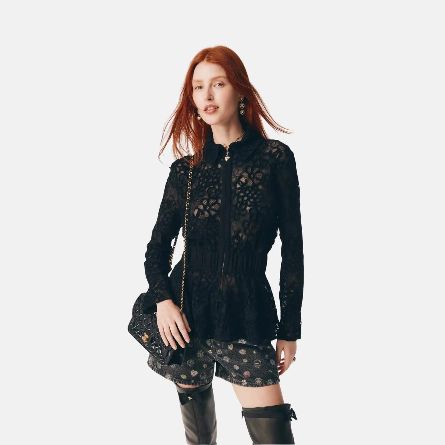 Chanel Jacket in Cotton Lace, Front