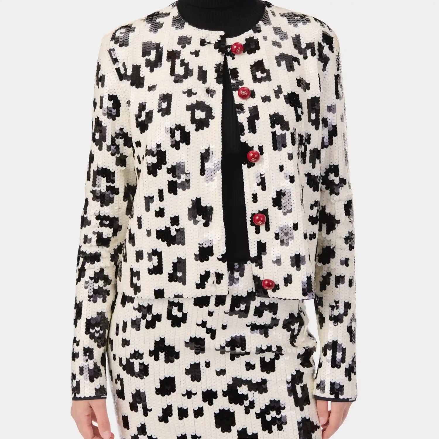 Chanel Jacket in Ecru &amp; Black Mixed Fibres, Front